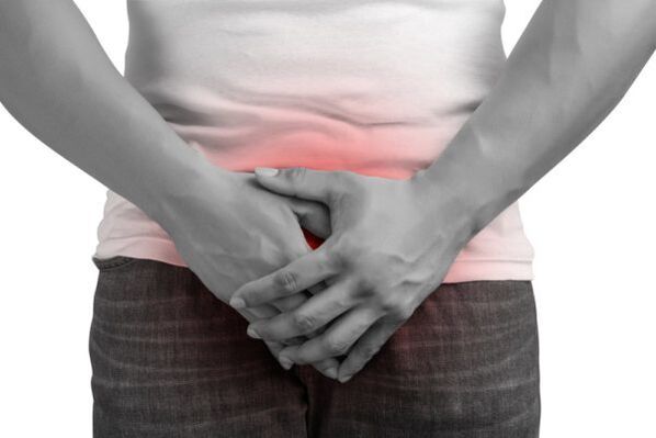 pain in a man with prostatitis