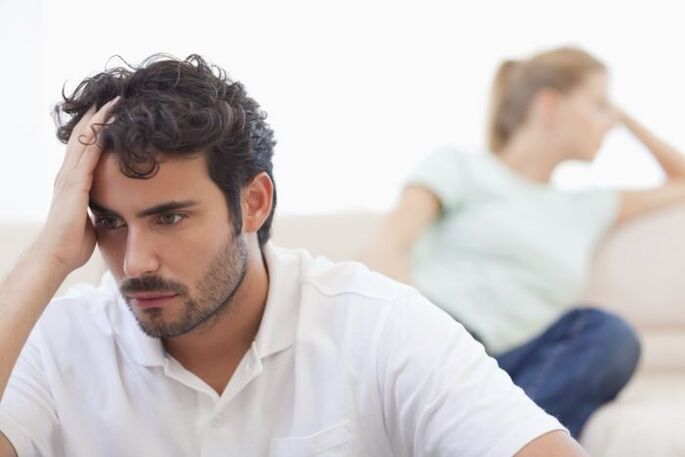 pain in a man with prostatitis